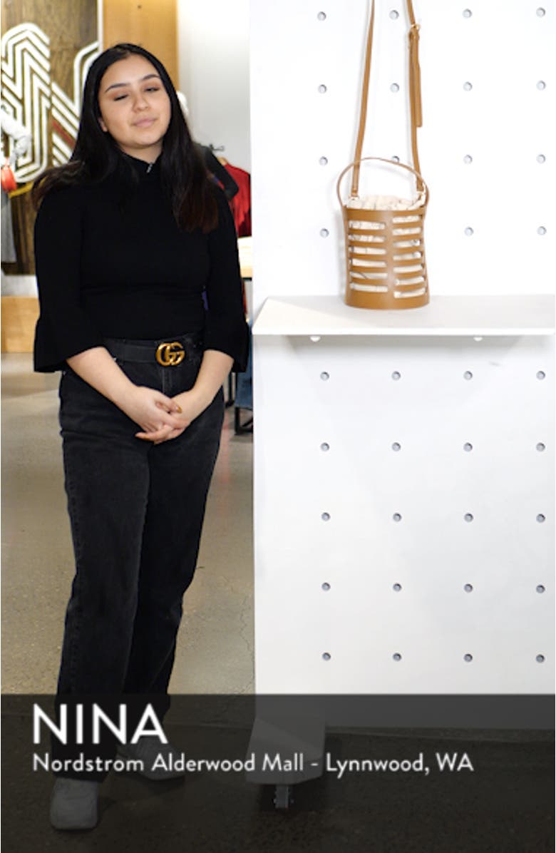 Cutout Round Bucket Crossbody Bag, sales video thumbnail