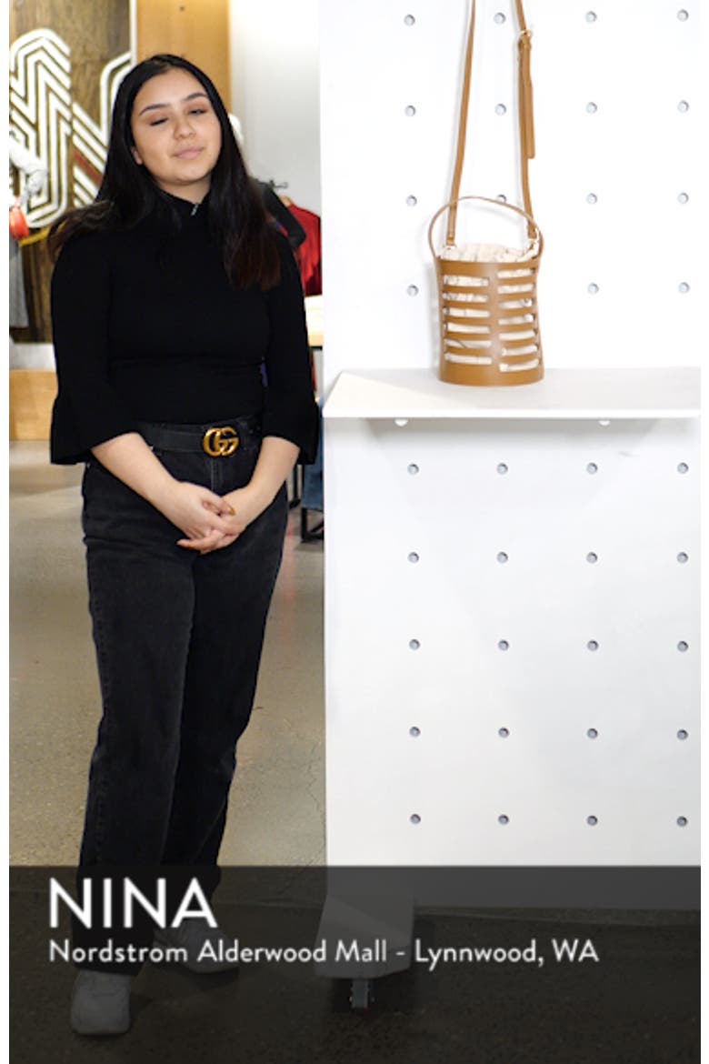 Cutout Round Bucket Crossbody Bag video
