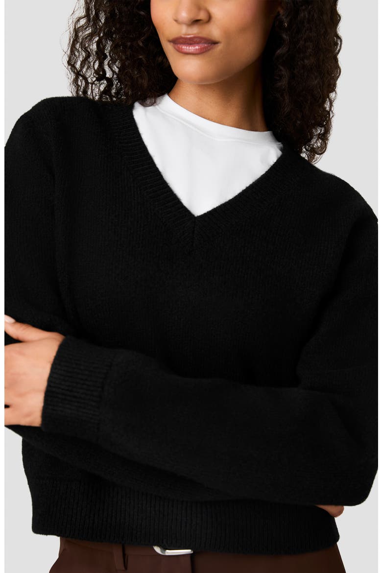 Suzie V-Neck Sweater, Alternate, color, BLACK