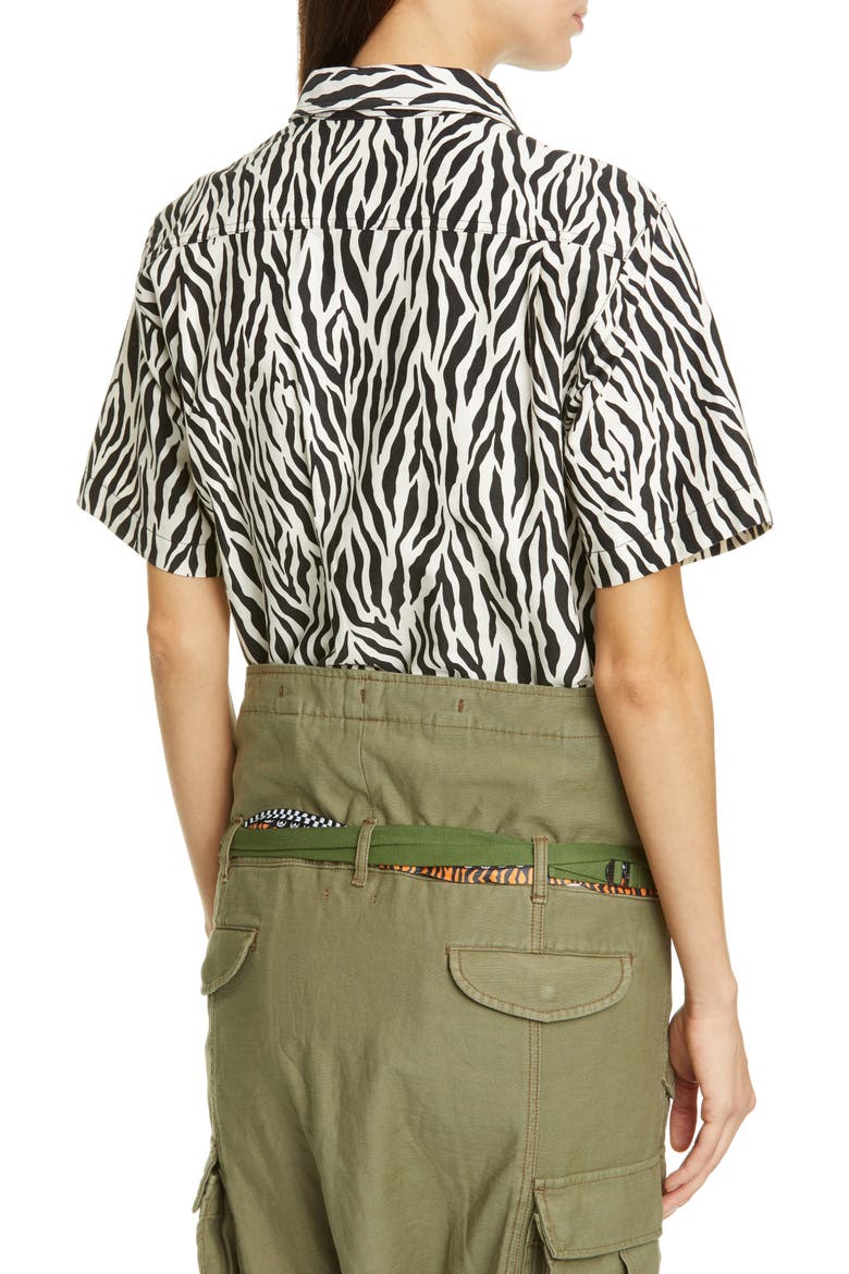 Tony Contrast Pocket Zebra Print Shirt, Alternate, color, ZEBRA W/ YELLOW LEOPARD