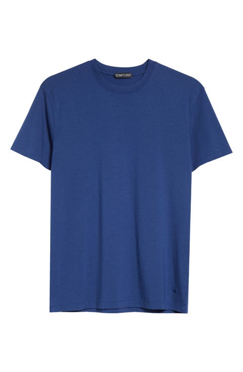 Short Sleeve Lyocell & Cotton Crewneck T-Shirt