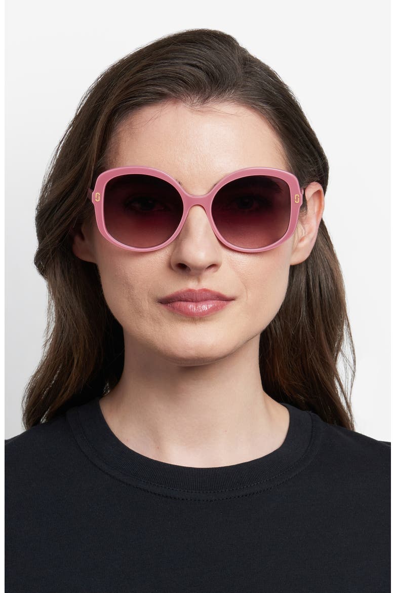 56mm Gradient Round Sunglasses, Alternate, color, 035J-HA