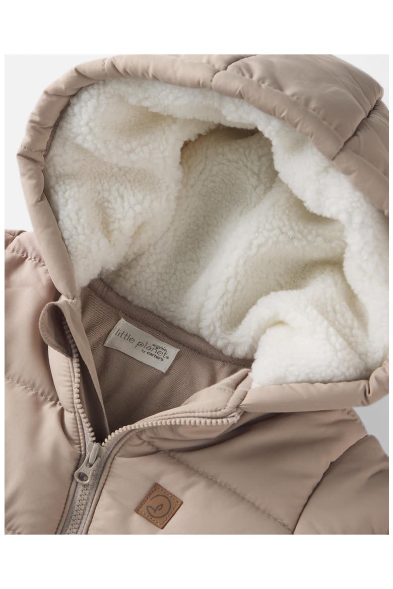 Kids' Quilted Bunting, Alternate, color, TAUPE