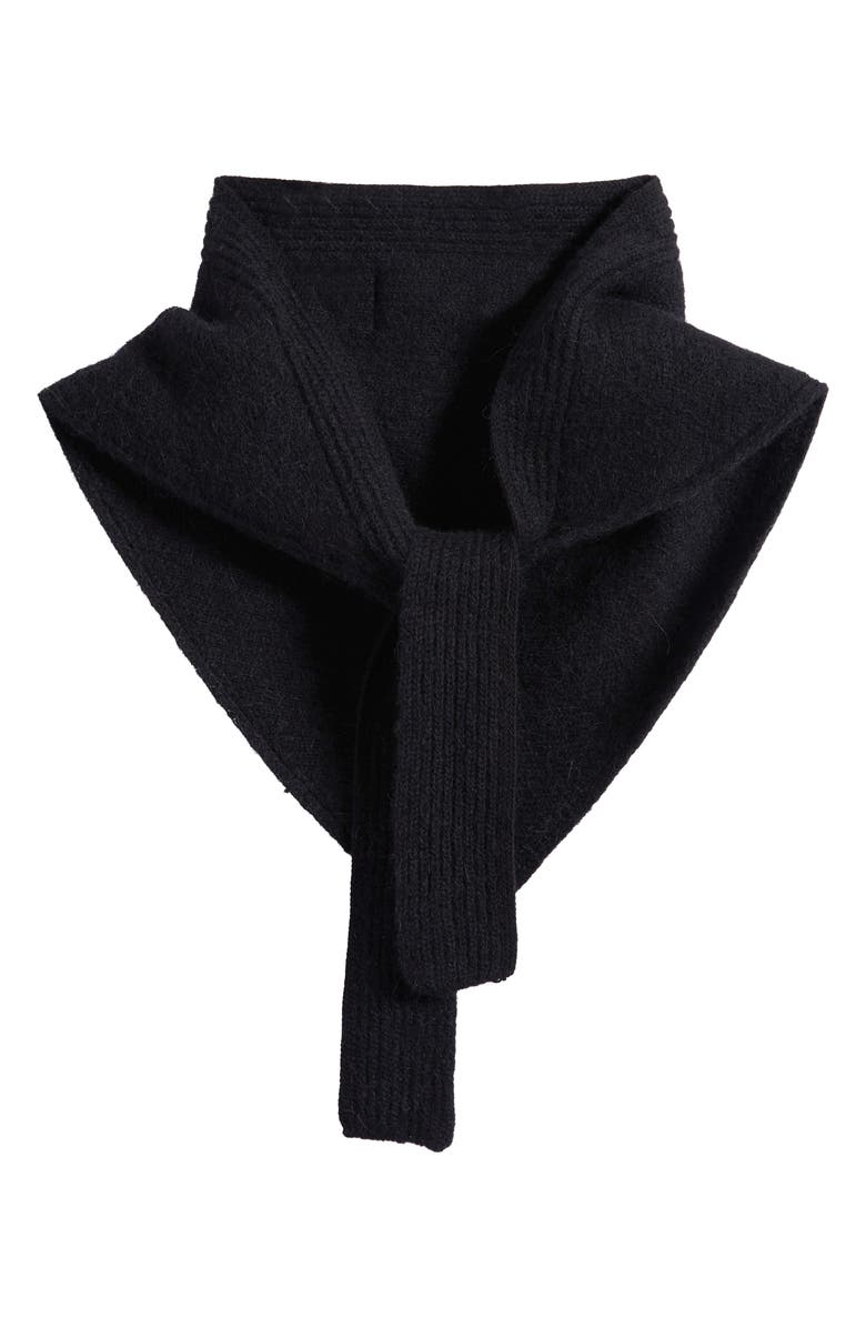 Jacquemus Le Chale Gros Grain Alpaca & Wool Blend Shawl, Main, color, Black 990