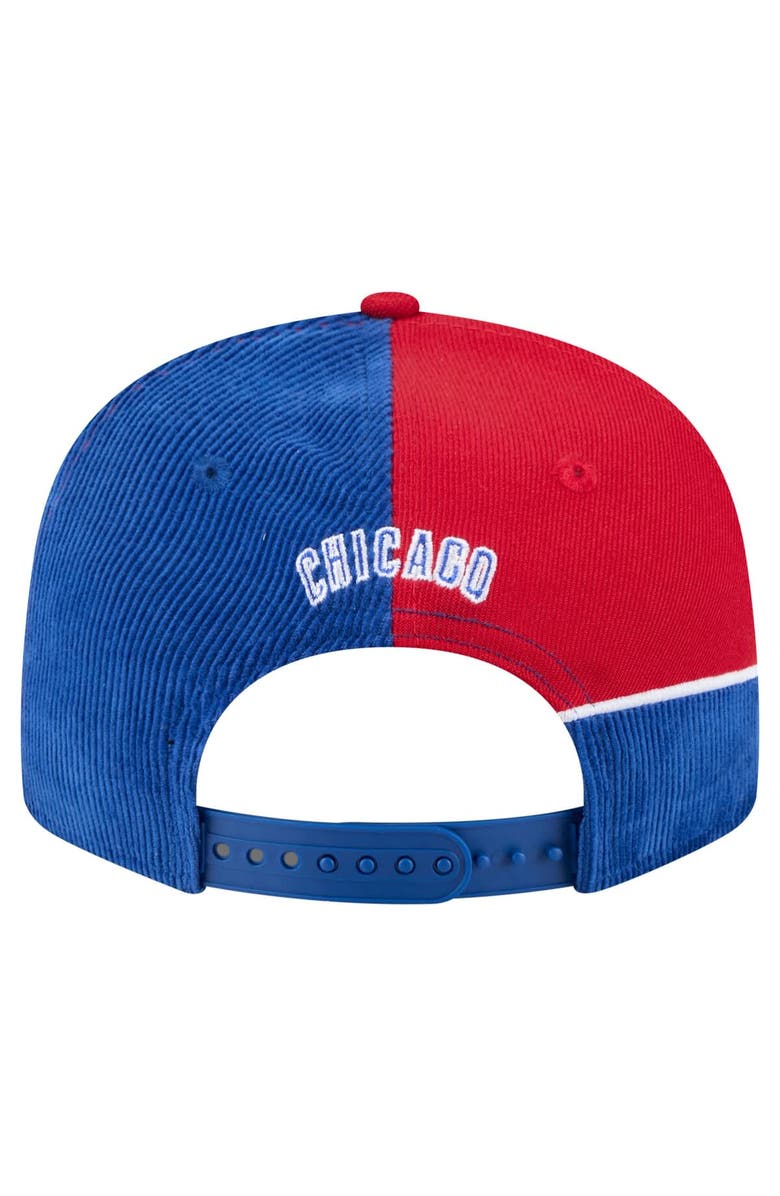 New Era Men's New Era Royal/Red Chicago Cubs Retro Split Corduroy Snapback Hat, Alternate, color, Royal
