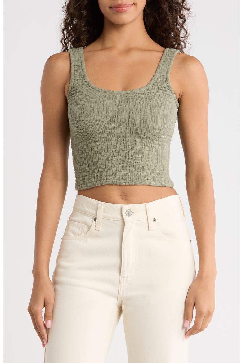 Coralina Cotton Smock Tank, Main, color, SEA SPRAY