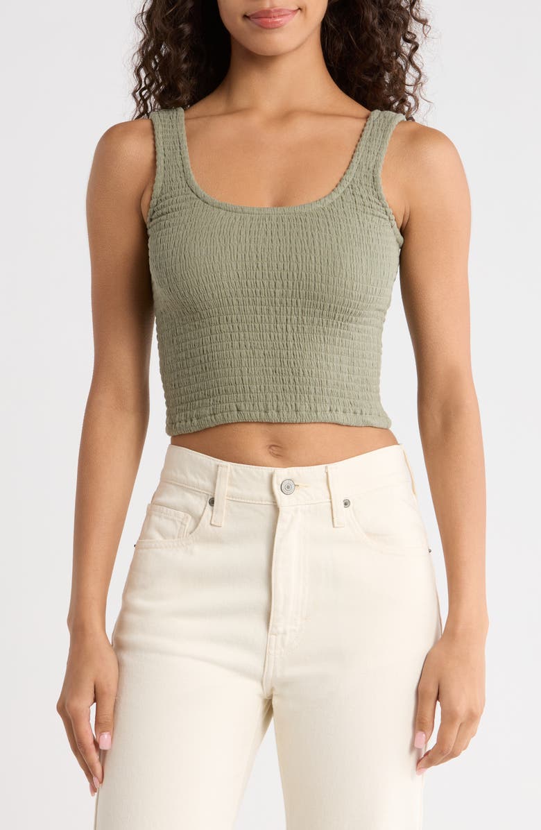 Marine Layer Coralina Cotton Smock Tank, Main, color, Sea Spray