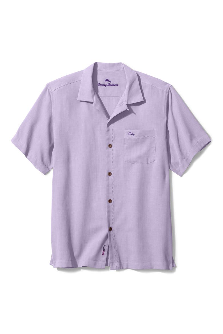 Royal Bermuda Standard Fit Silk Blend Camp Shirt, Main, color, SPRING LAVENDER