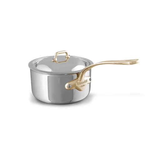 M
Cook B 5-Ply Polished Stainless Steel Sauce Pan With Lid, And Brass Handle