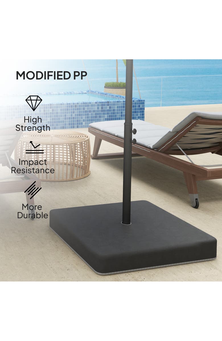 Outsunny Patio Umbrella Base, Alternate, color, Black