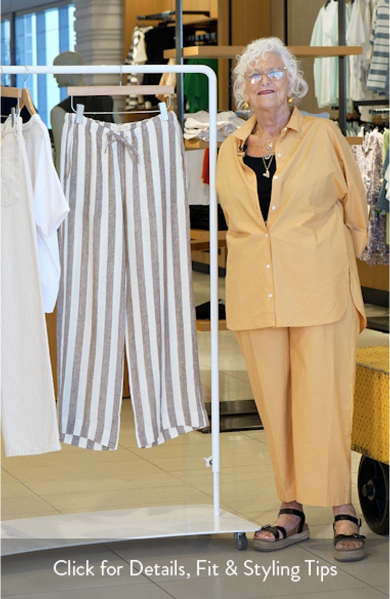 Palma Linen Stripe Drawstring Pants, sales video thumbnail
