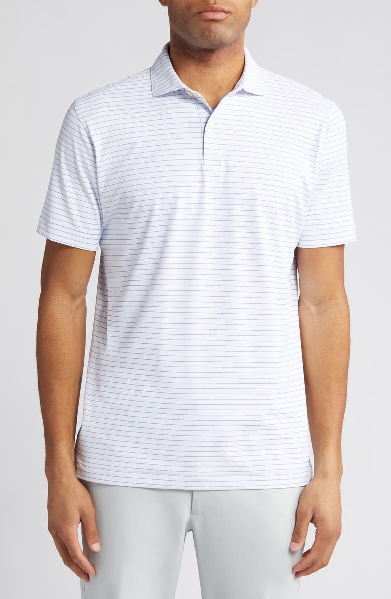 Peter Millar Duet Stripe Performance Golf Polo, Main, color, 