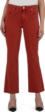 KUT from the Kloth Kelsey Raw Hem High Waist Ankle Flare Jeans