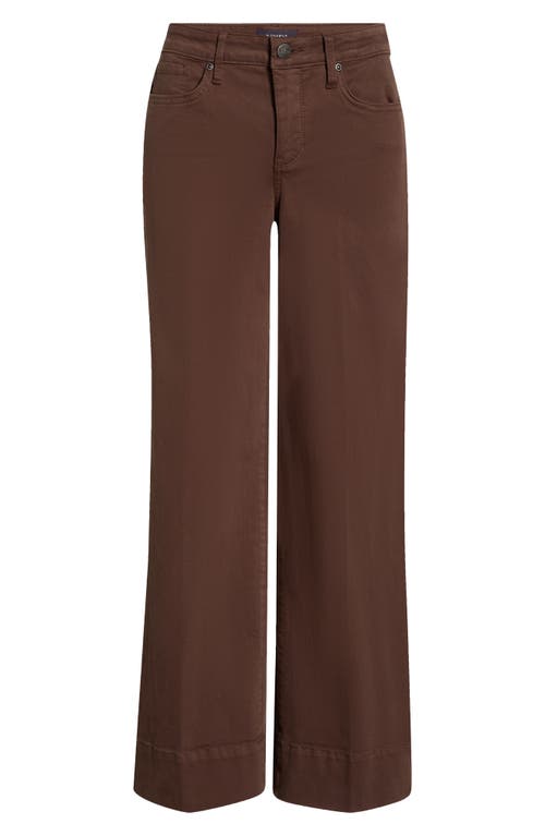 Nydj Teresa High Waist Wide Leg Ankle Jeans In Brown