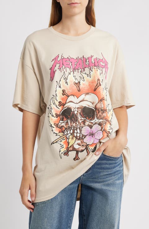 Metallica Skull Cotton Graphic T-Shirt
