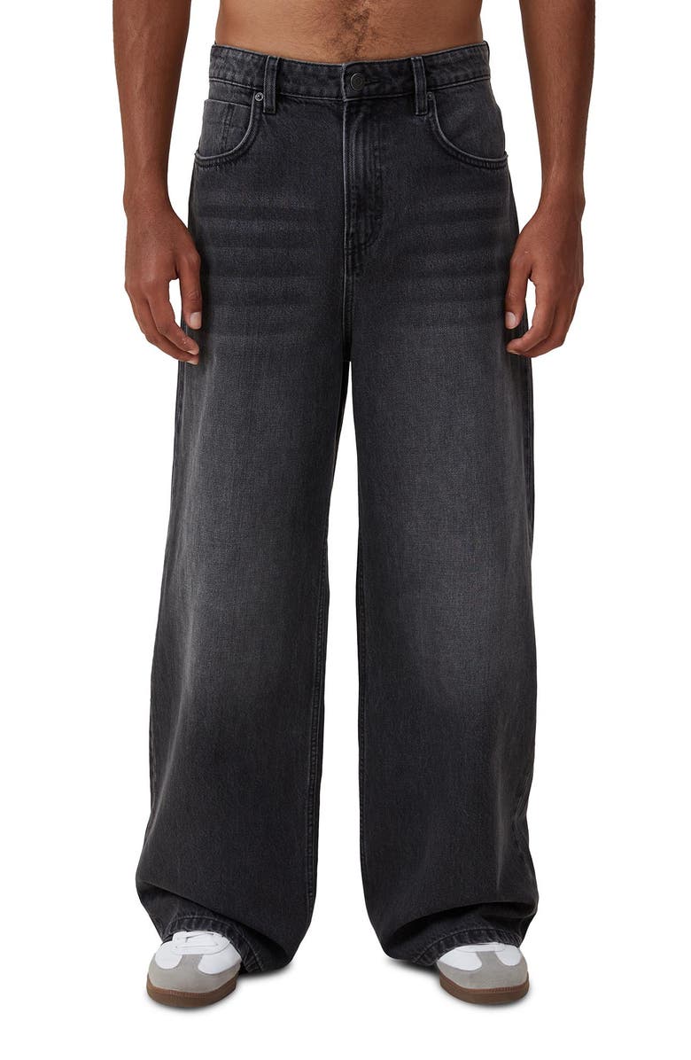 Cotton On Men's Super Baggy Jean, Main, color, Y2k Washed Black