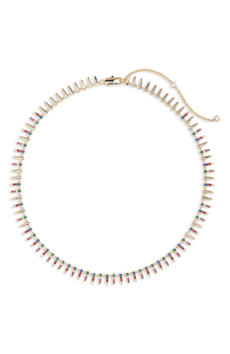 Nordstrom Pavé Modern Spike Necklace, Main, color, 