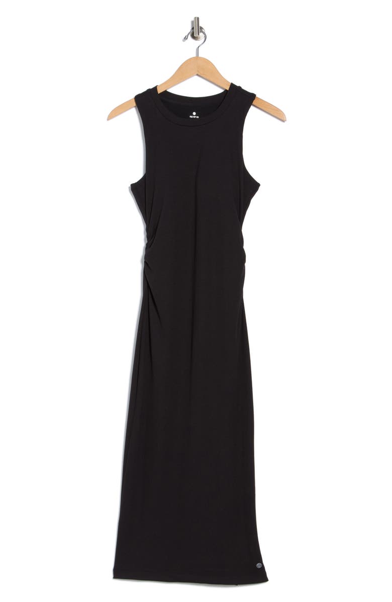 APANA Expedite Sleeveless Rib Midi Dress, Alternate, color, Rich Black