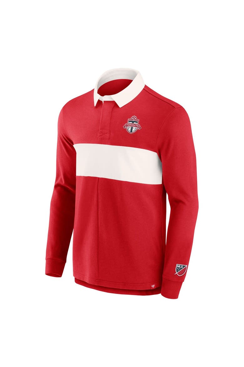Men's Fanatics Branded Red Toronto FC Forever Casuals Long Sleeve Striker Polo, Alternate, color, Red