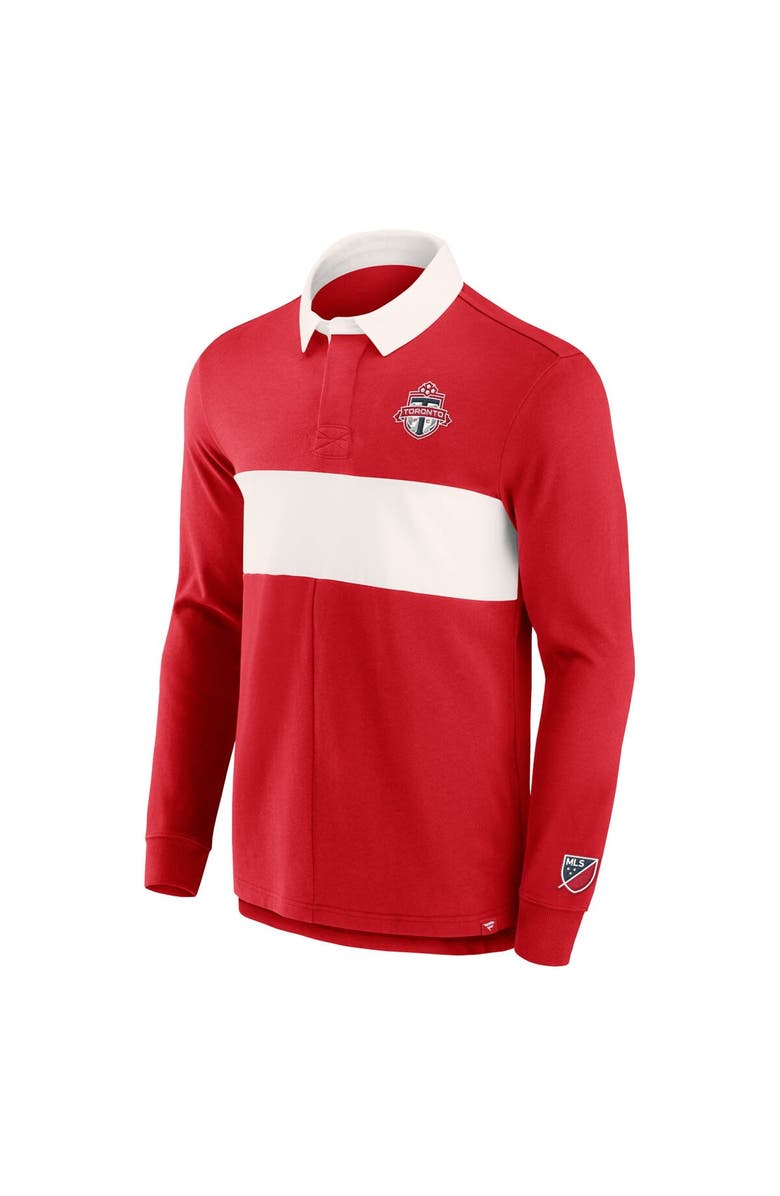FANATICS Men's Fanatics Branded Red Toronto FC Forever Casuals Long Sleeve Striker Polo, Alternate, color, Red
