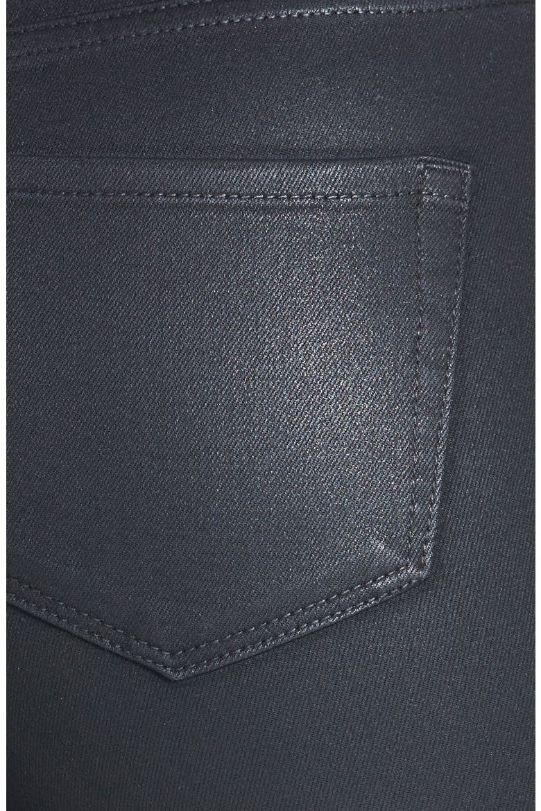 Treasure&Bond Skinny Coated Jeans, Alternate, color, BLACK