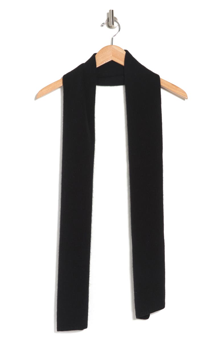 Portolano Solid Cashmere Scarf, Alternate, color, Blk