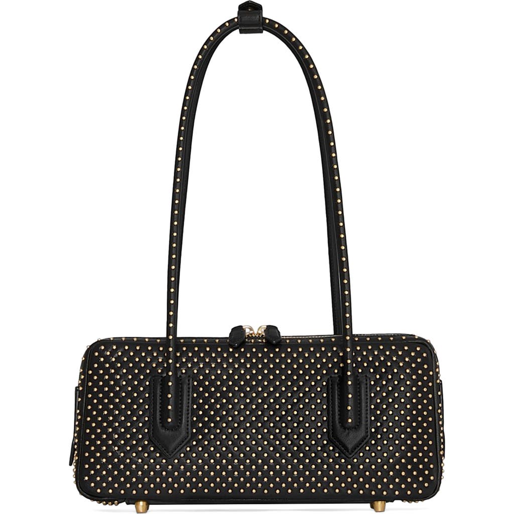 Rebecca Minkoff The Brief Studded Leather Shoulder Bag In Black