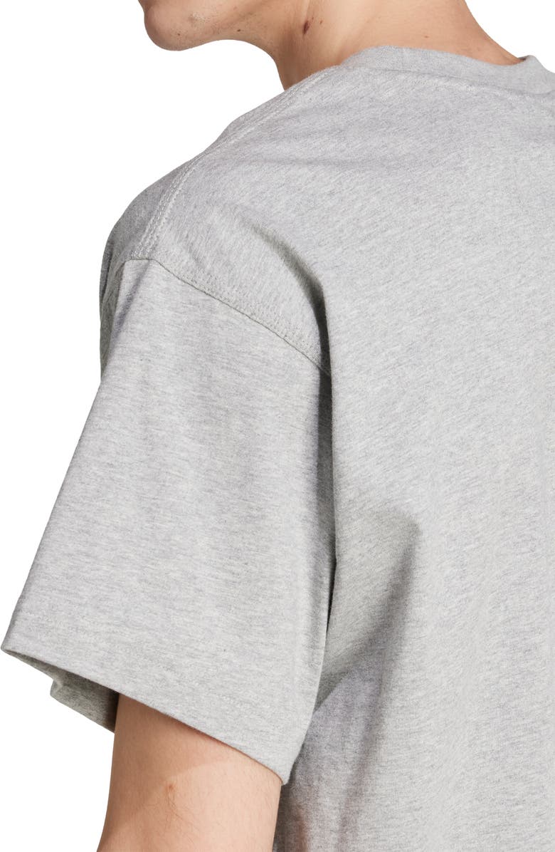 adidas Trefoil Essentials Oversize Cotton T-Shirt, Alternate, color, Medium Grey Heather/ White