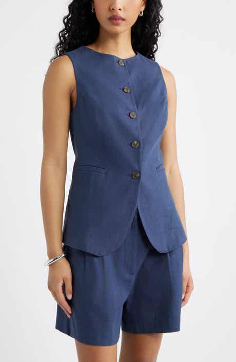 Linen Blend Vest