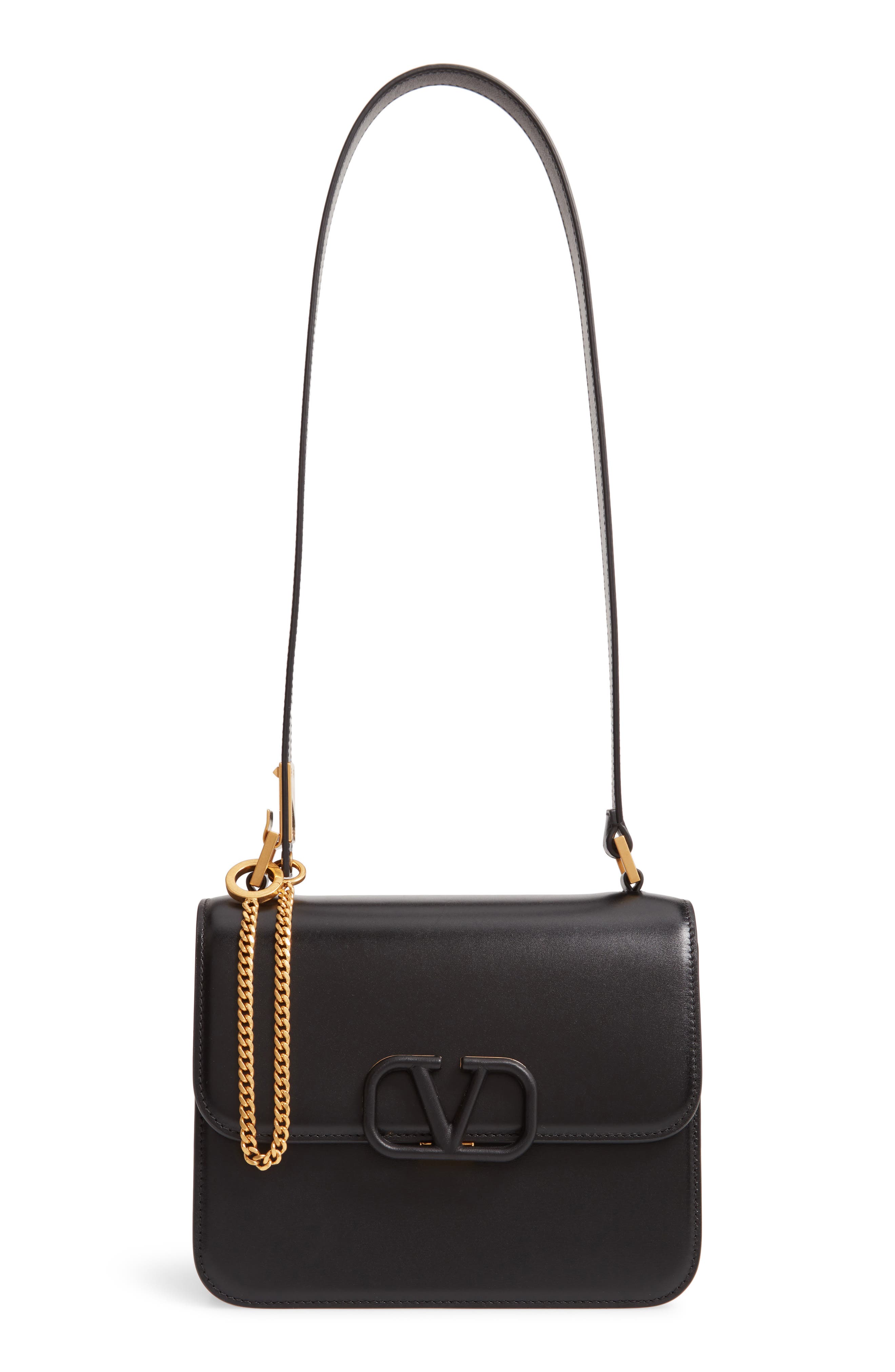 Valentino Garavani Leather Shoulder Bag, Main, color, 