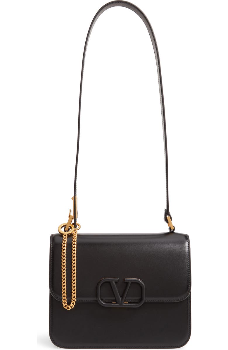 Valentino Garavani Leather Shoulder Bag, Main, color,