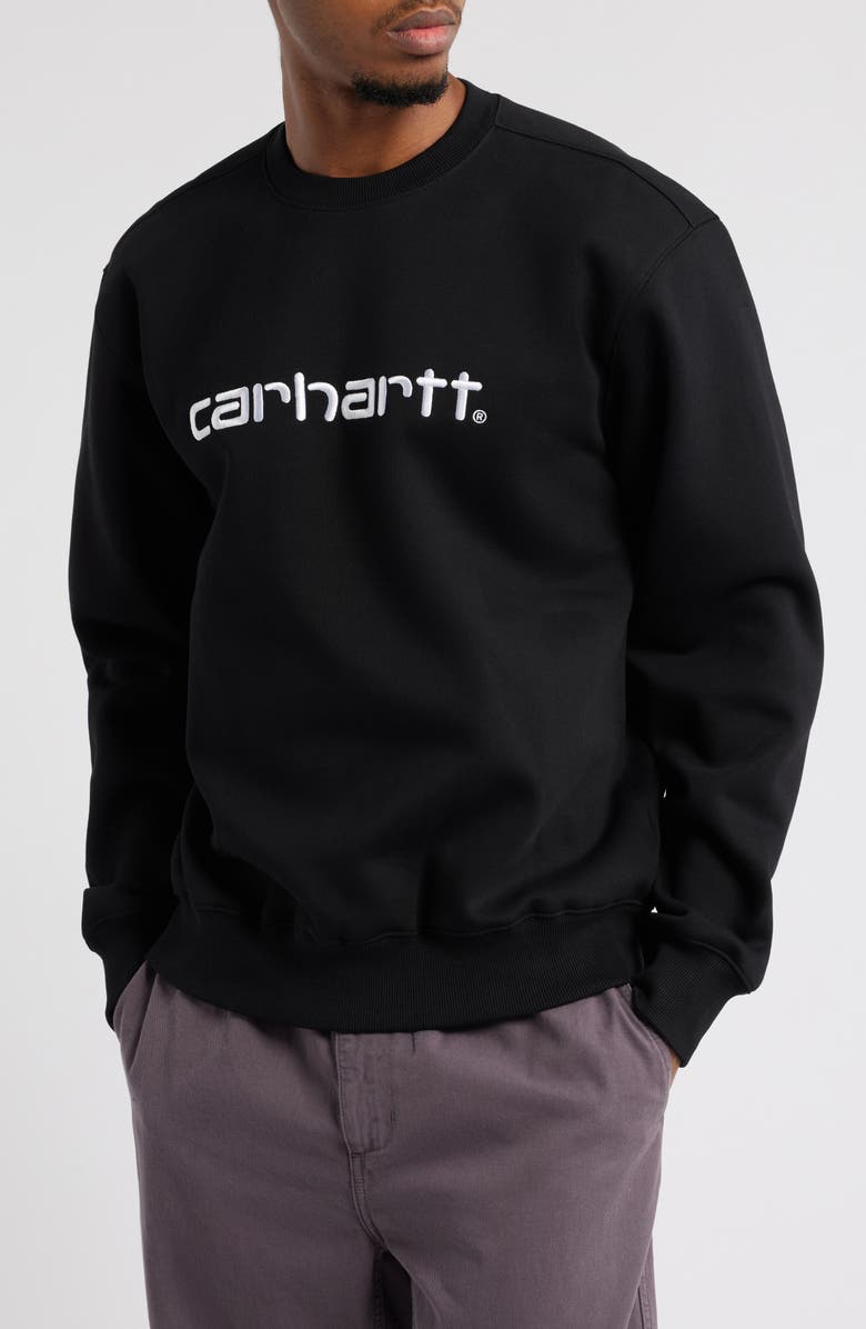 Carhartt Work In Progress Embroidered Logo Sweatshirt, Main, color, 