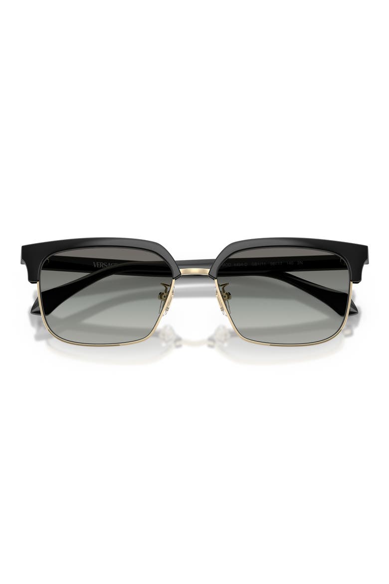 56mm Square Sunglasses, Alternate, color, BLACK/ GRADIENT GREY