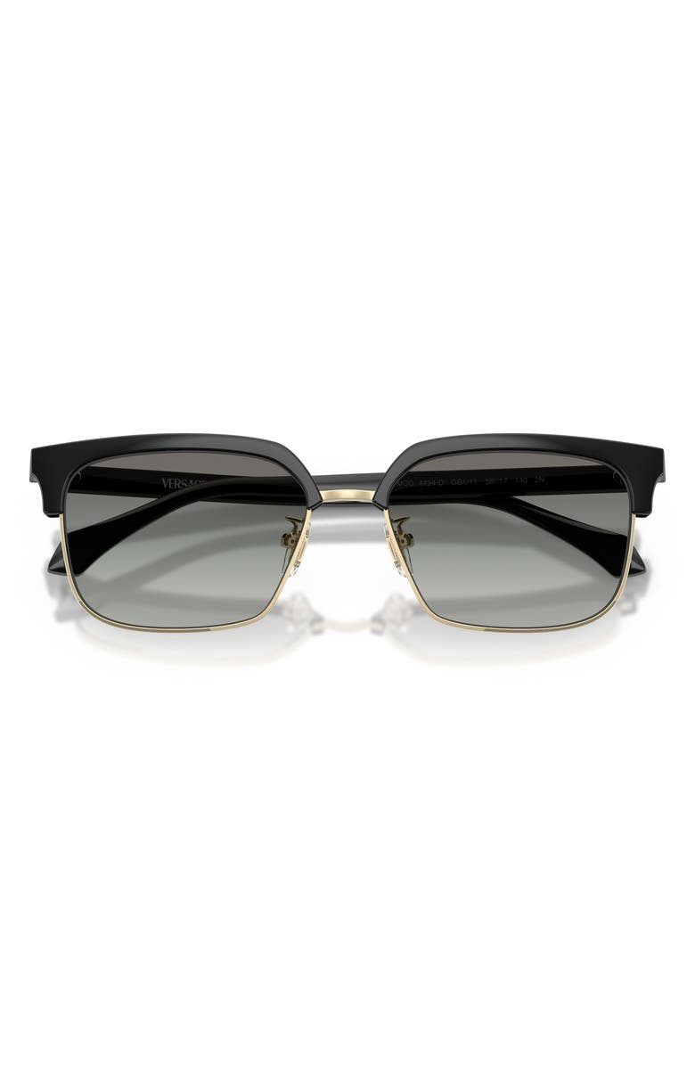 Versace 56mm Square Sunglasses, Alternate, color, Black/ Gradient Grey