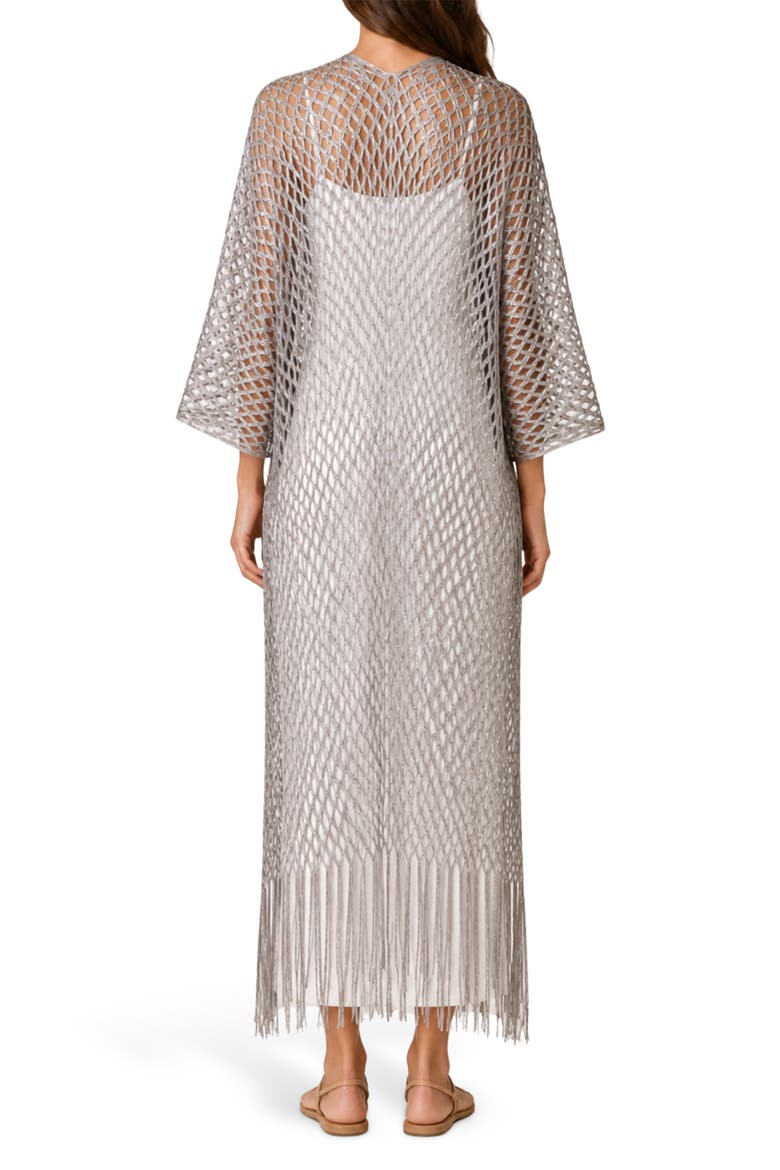 Crochet Fringe Kimono, Alternate, color, TAUPE