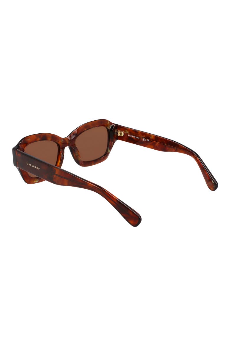 Heritage 50mm Cat Eye Sunglasses, Alternate, color, TEXTURED BROWN
