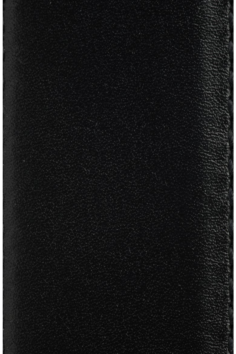 Charniere Logo Buckle Leather Belt, Alternate, color, NERO/ NERO