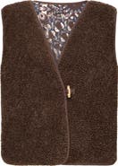 ICHI Faux Shearling Vest