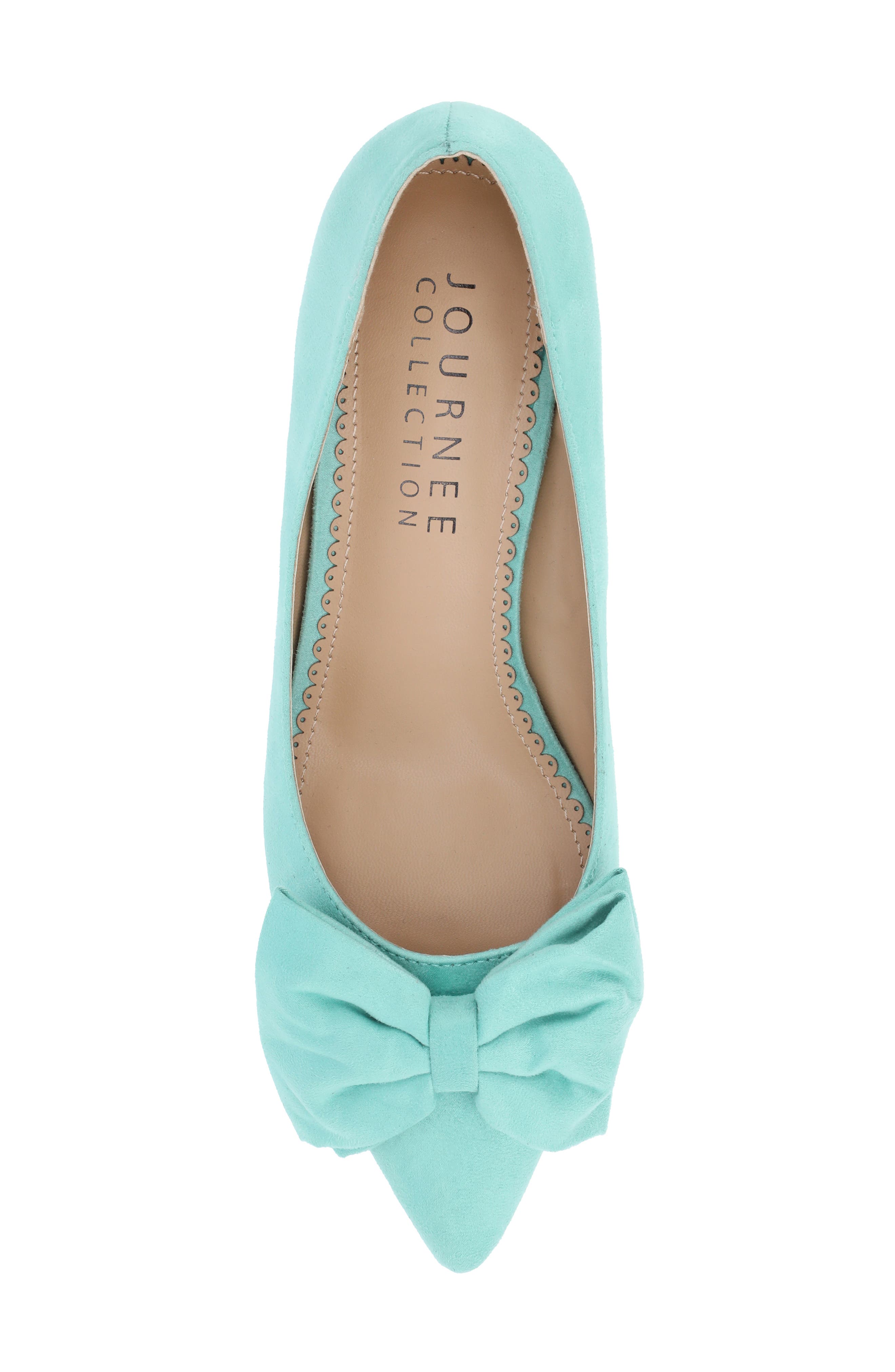 Journee Collection JOURNEE Orana Bow Kitten Heel Pump, Alternate, color, Mint