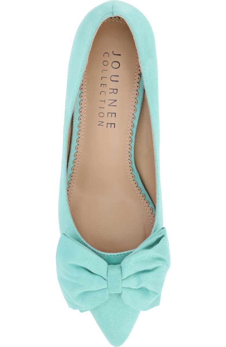 Journee Collection JOURNEE Orana Bow Kitten Heel Pump, Alternate, color, Mint
