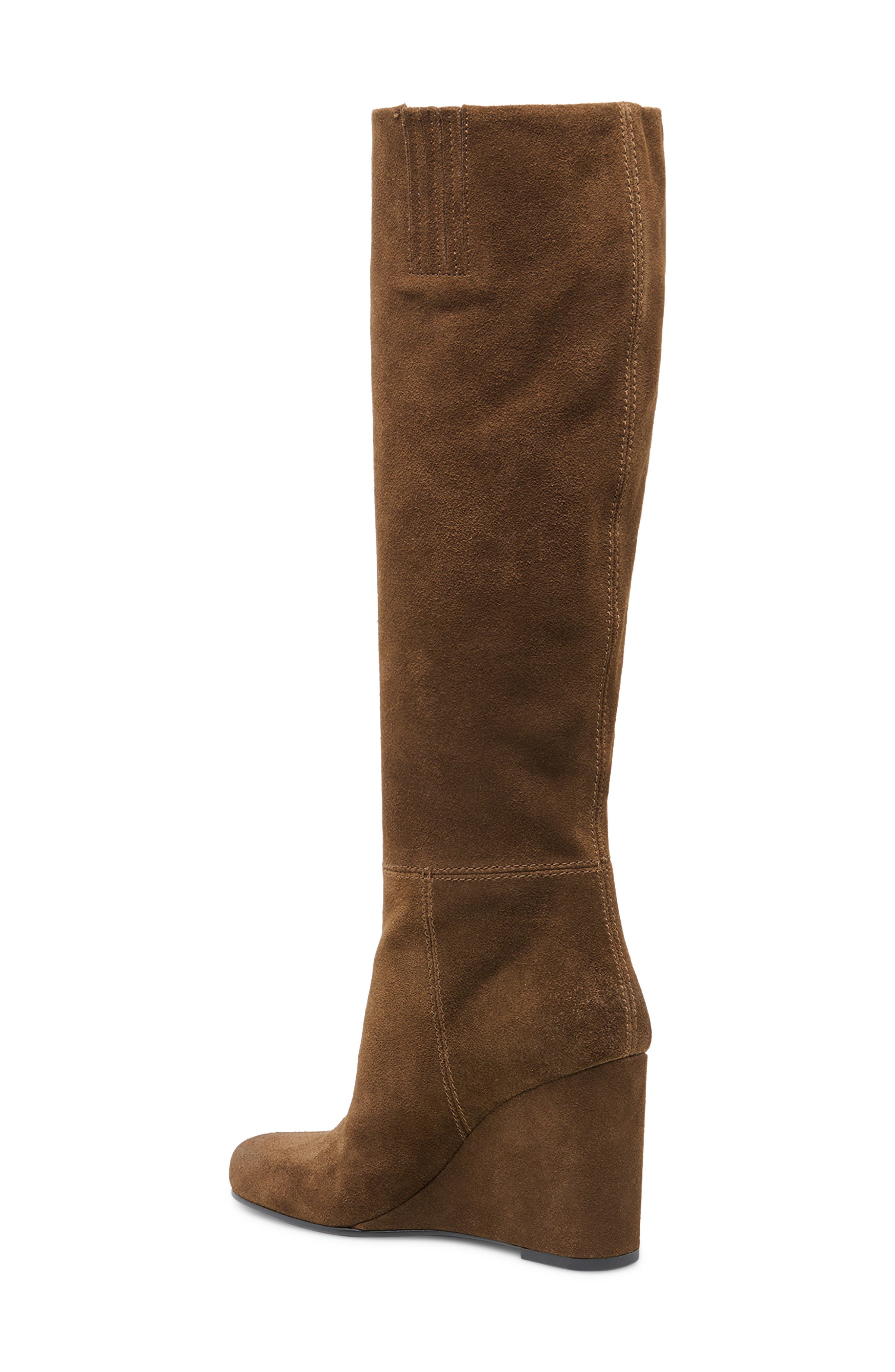 Hira Leather Wedge Boot, Alternate, color, CHESTNUT SUEDE