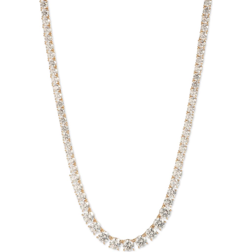 Marchesa Peachy Keen Cubic Zirconia Necklace In White