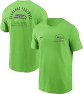 Nike Men's Nike Neon Green Seattle Seahawks Split Logo T-Shirt