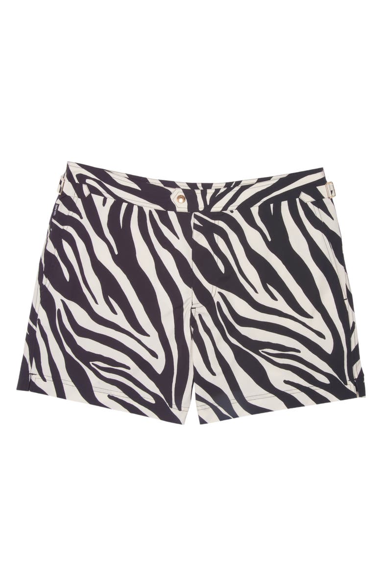 TOM FORD Zebra Print Swim Trunks, Alternate, color,