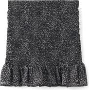 MANGO TEEN Leopard Ruffle Miniskirt