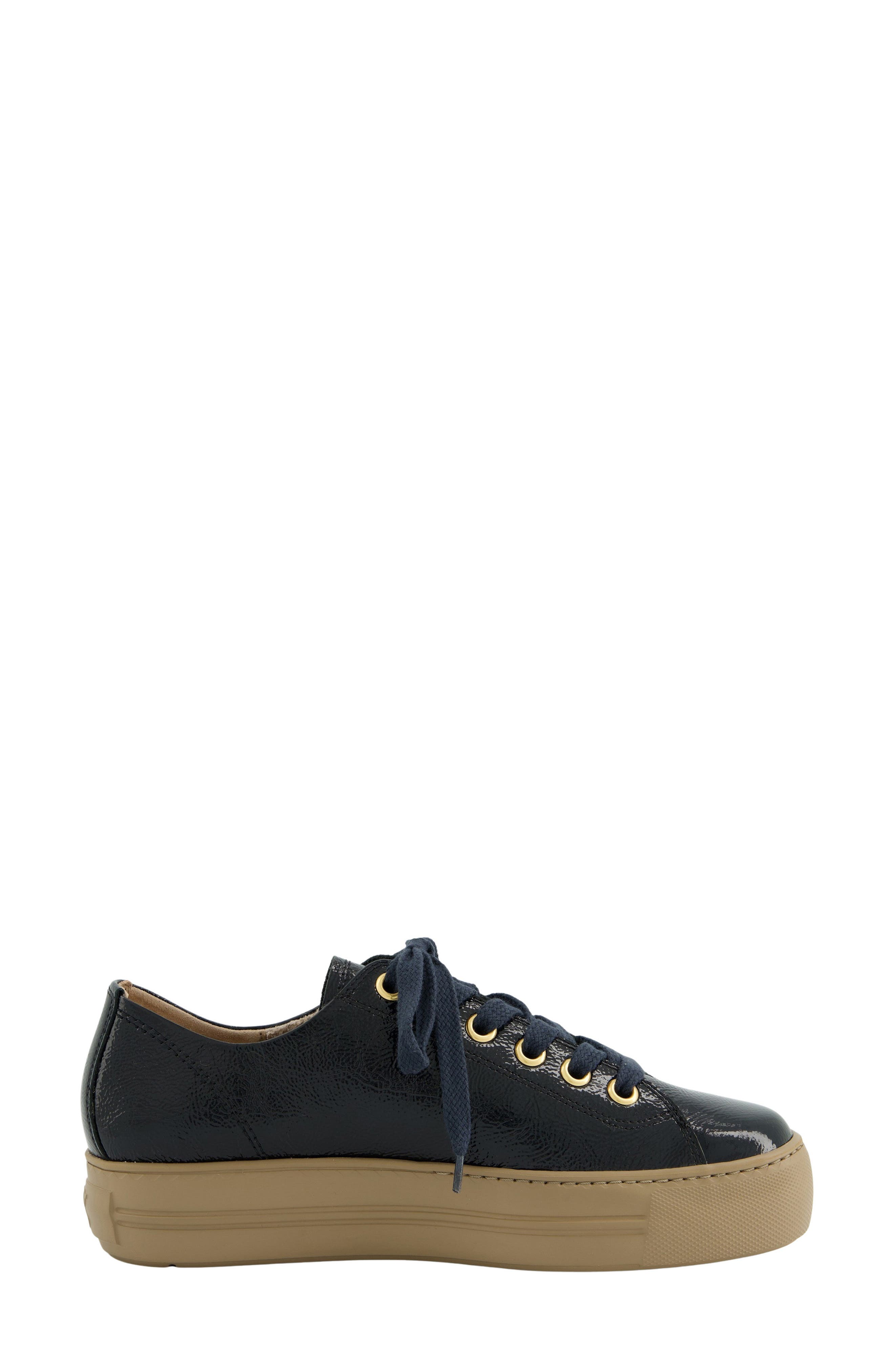 Fresno Leather Sneaker, Alternate, color, BLUE CRINKLED PATENT