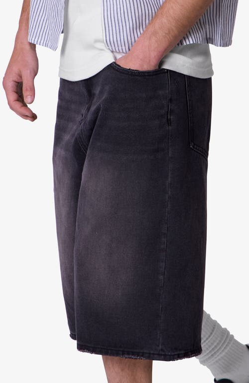 Mnml Ultra Baggy Denim Shorts In Black