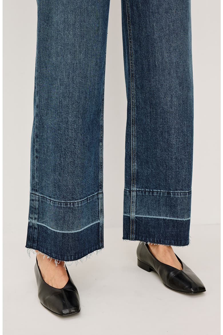 Getty Crop High Waist Wide Leg Jeans, Alternate, color, CREEKSIDE