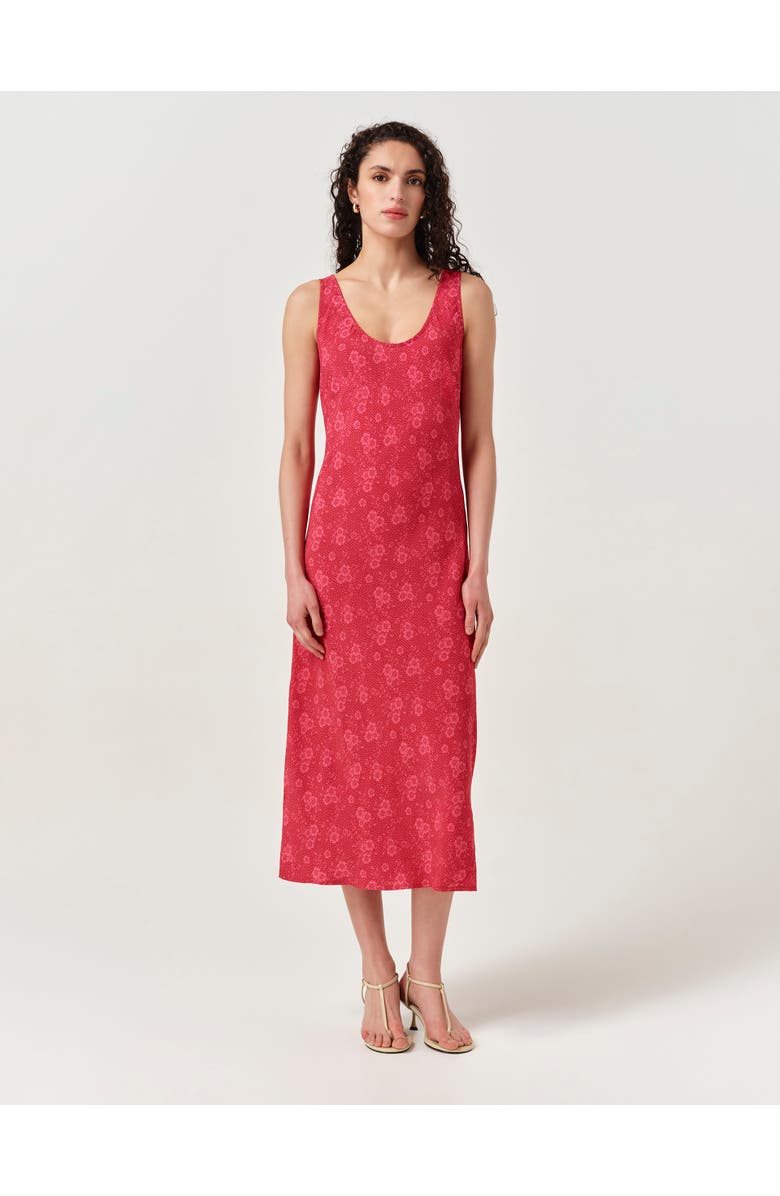 Ghost London Paloma Crepe Midi Slip Dress, Main, color, Pink Dotty Floral