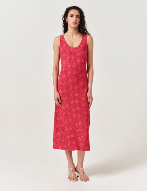Paloma Crepe Midi Slip Dress